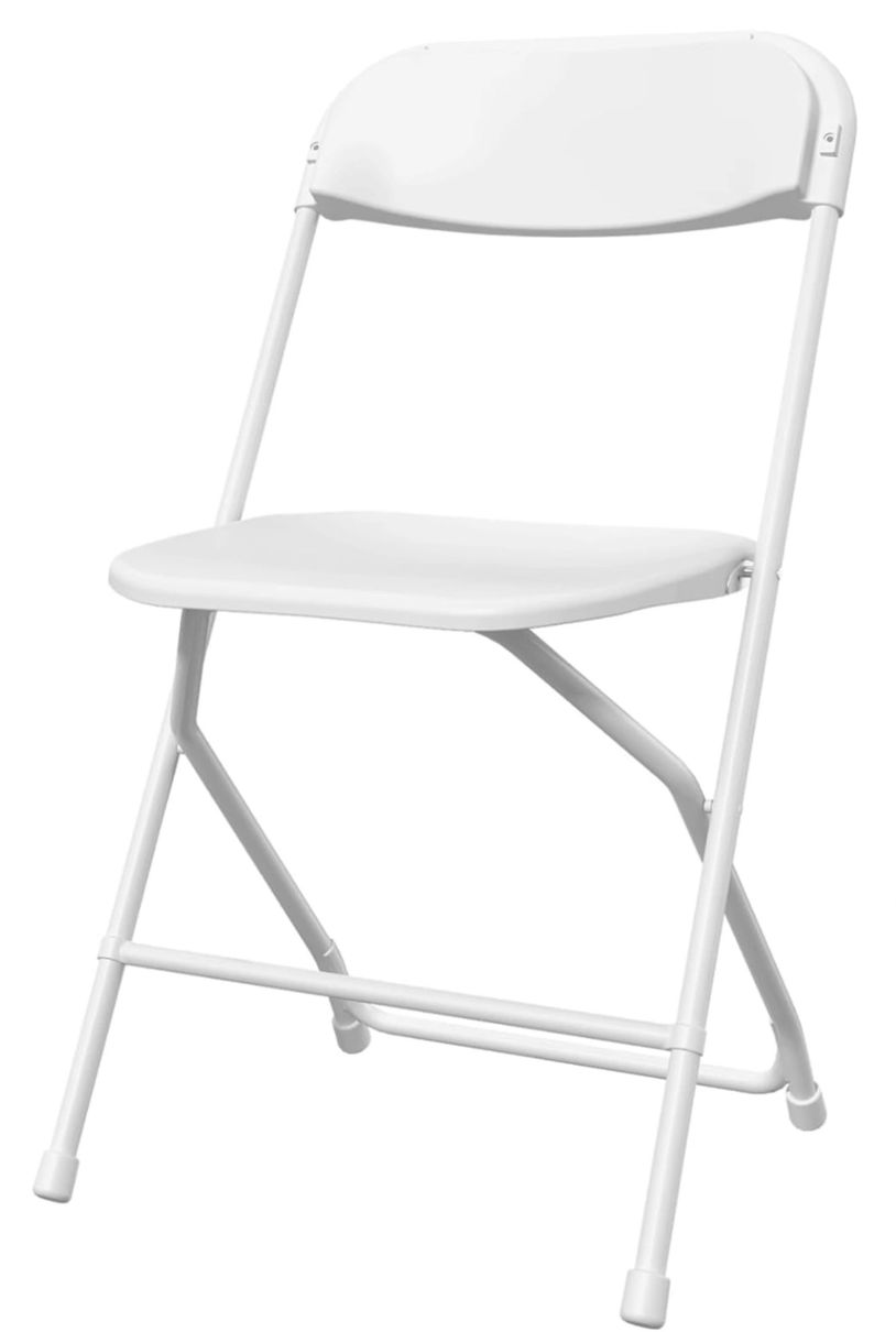White folding chair