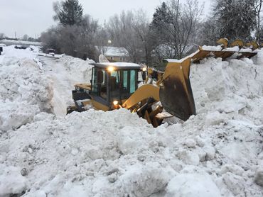commercial excavation - snow removal with wheel loader