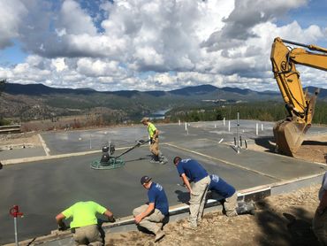 residential flatwork - slab on grade (view 1) power trowel smooth finish