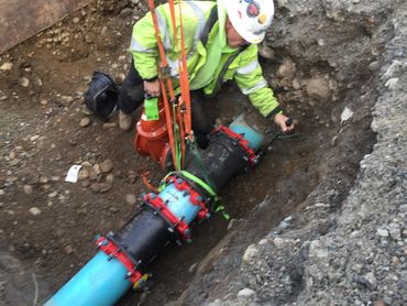 commercial utilities - water main installation (view 3) - valve