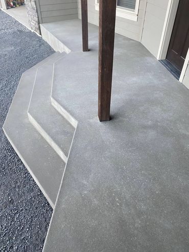 residential steps - concrete modern angled sand finish (view 1)