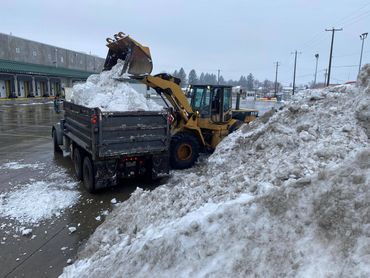 commercial excavation - snow removal with loader and truck
