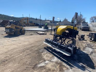 commercial flatwork - slab placement with laser screed