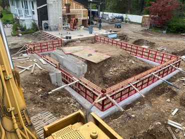 residential walls - garage remodel (view 1) -piers and walls forming