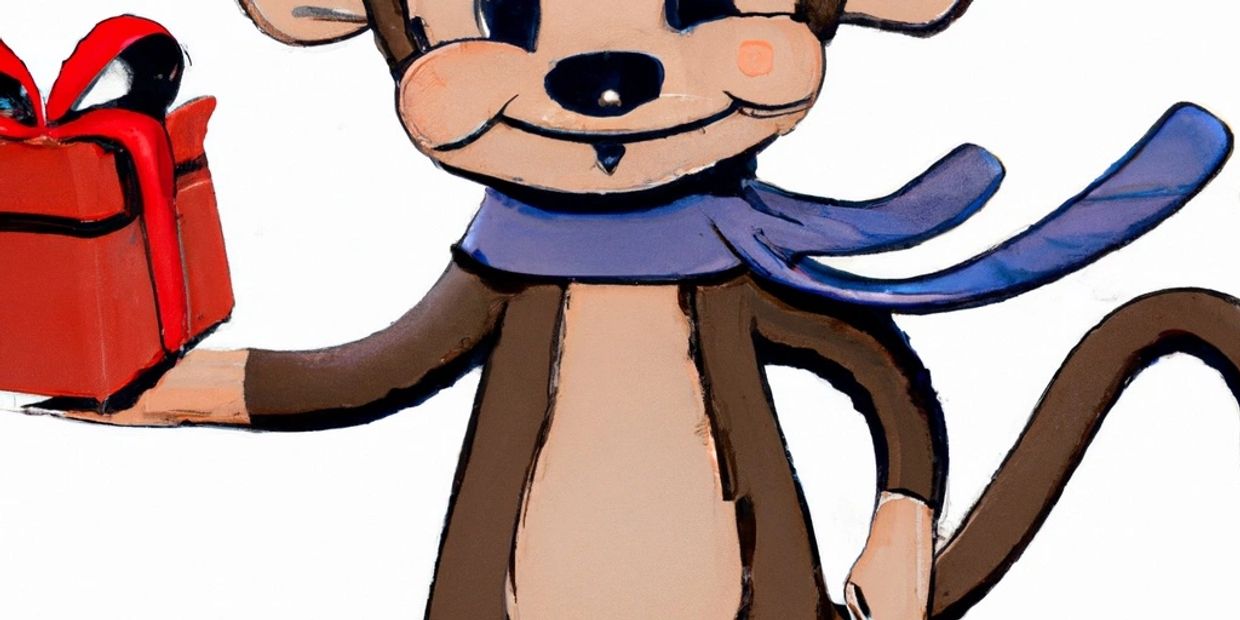 gift monkey bringing you a gift