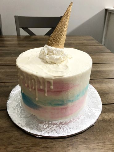 melting ice cream cone cake