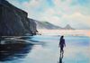 Suzanne on Beach - acrylic on canvas -  30 x 20 cm - SOLD 