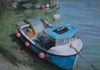 Fishing Boat at Porthgain - soft pastel on card, 50x40cm - SOLD