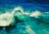 Wave series one - acrylic on canvas, 50x20cm, SOLD