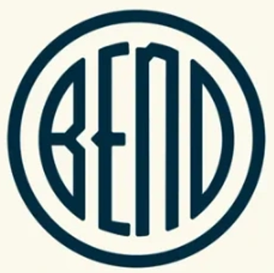 A circular logo with the word 'BEND' stylized inside.