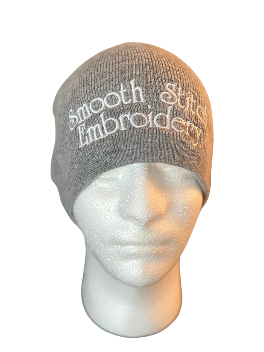 Non-Cuffed Acrylic Beanie Embroidered