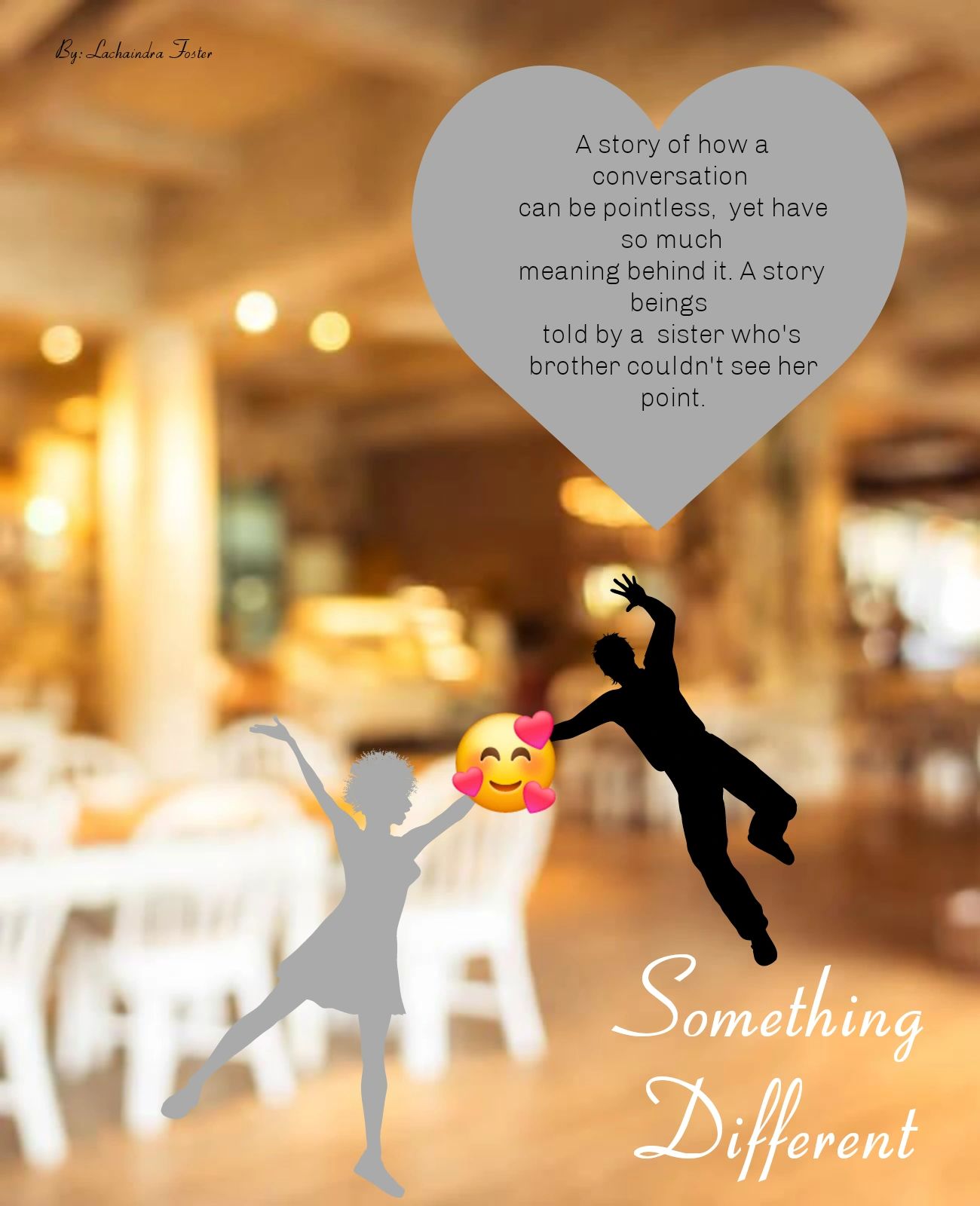 Silhouettes of siblings with a heart-shaped dialogue about meaningful conversations.