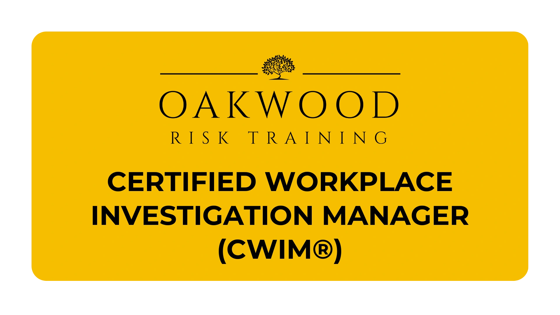 Certified investigation course. 