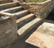 Flagstone Masonry Stone Wall Staircase
