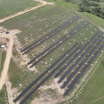 Construcción de granja o parque solar