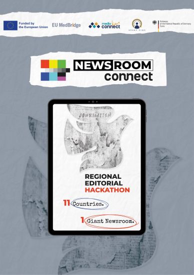 Regional Editorial Hackathon poster by Newsroom Connect.