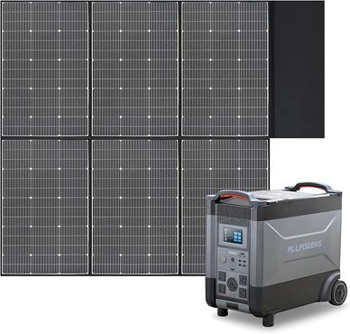 ALLPOWERS R4000 + SP039, 3456Wh 3600W LiFePO4 Expandable Portable Power Station With 600W  Panels