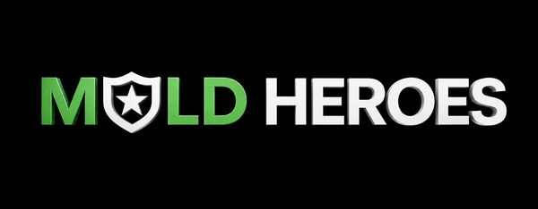 Logo reading 'MOLD HEROES' with a shield and star design.