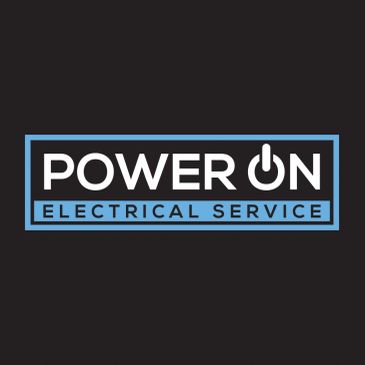 Power On Electrical Service logo with power button symbol.