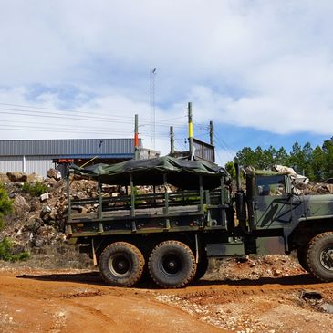 Military Vehicle Used For Mine Tour