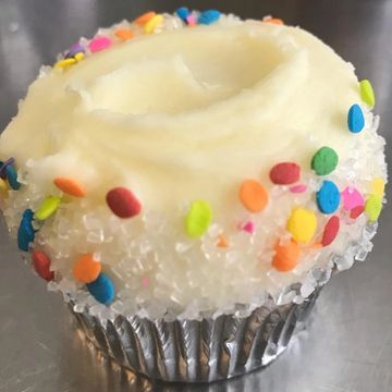 Our birthday cake cupcake is like a funfetti cake. 