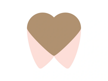 Abstract heart shape with soft brown and pink colors.