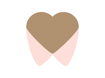 Abstract heart shape with soft brown and pink colors.