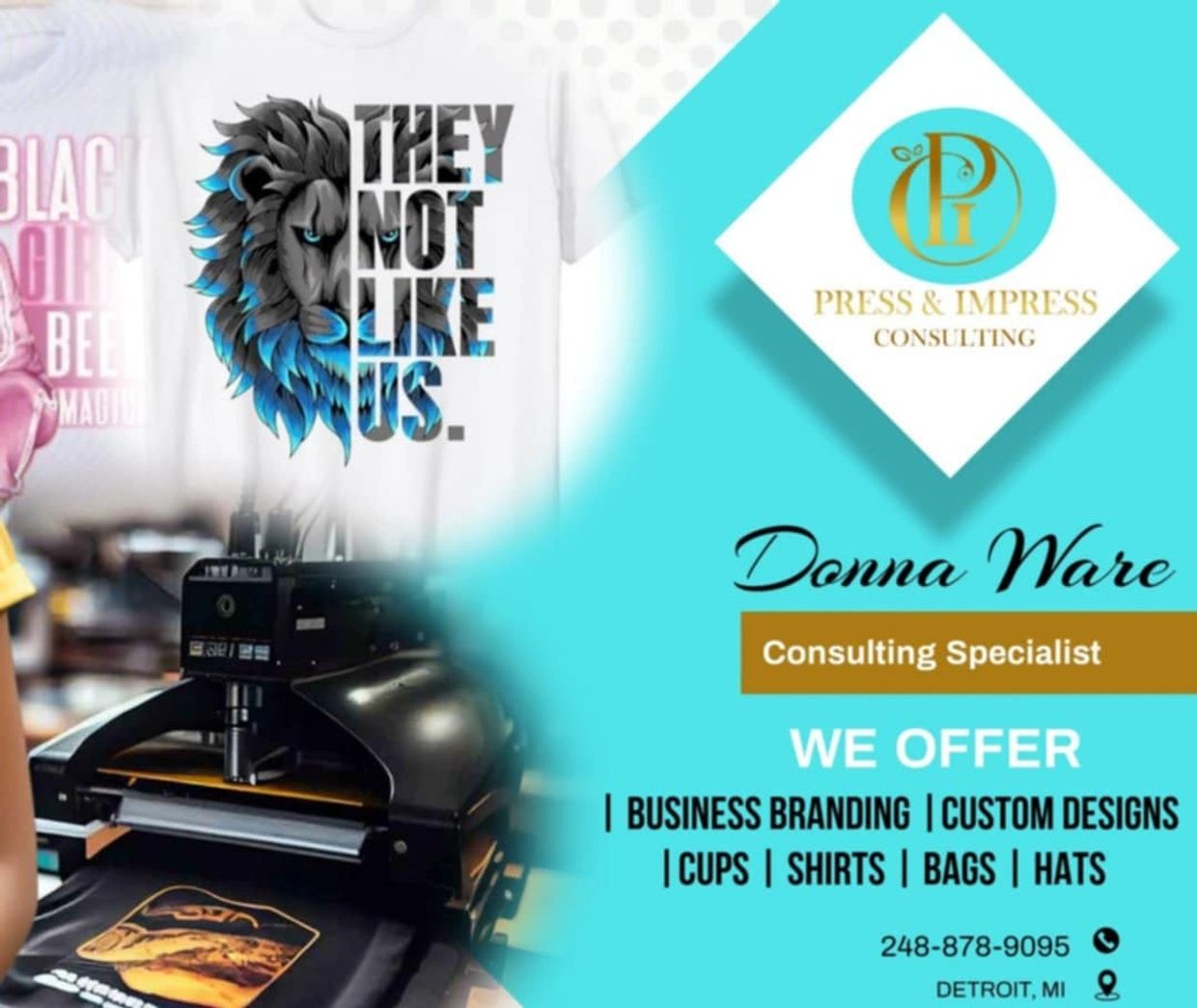 A logo with Press and Impress consulting