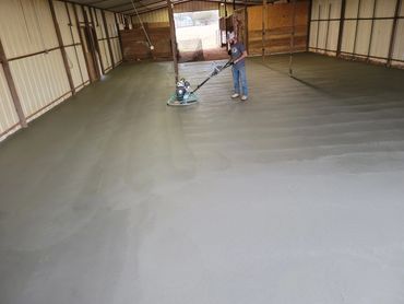 finished pole barn floor