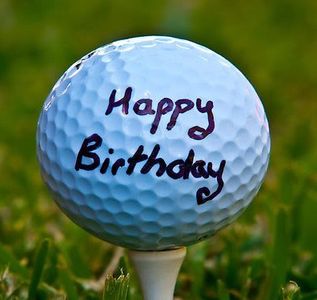 Happy Birthday Golf Ball Tee