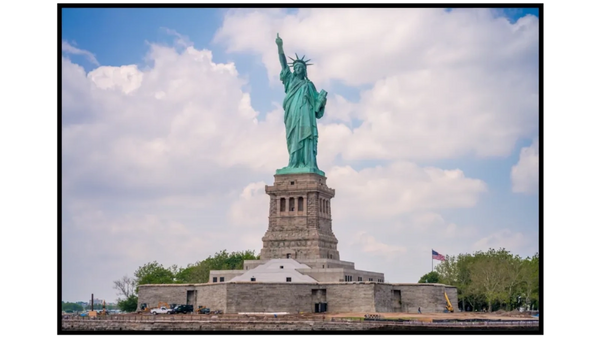 Statue of Liberty flipping off.