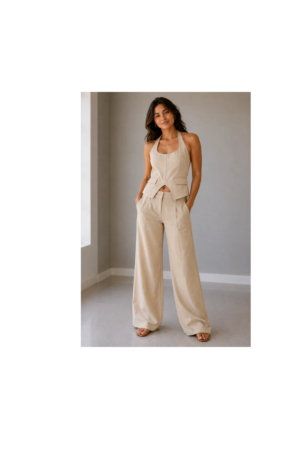 JF Lefon Trousers & Halter Top Set