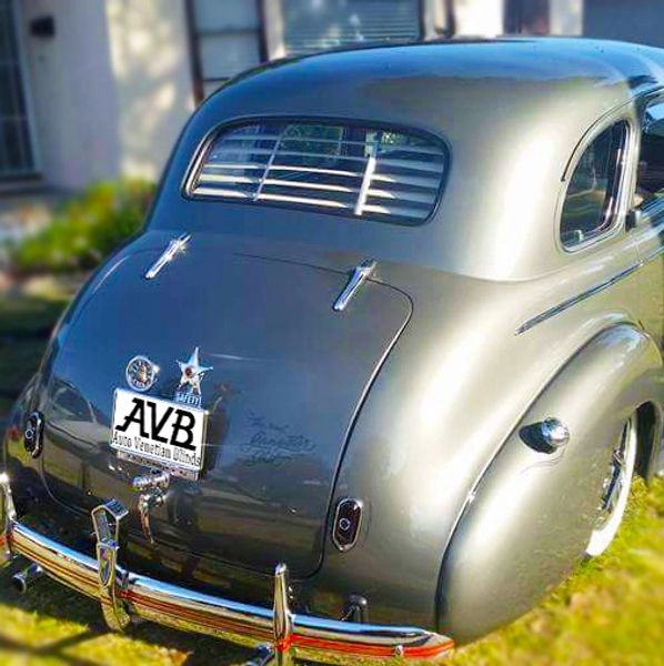 Auto Venetian Blinds on rear of vehicle.