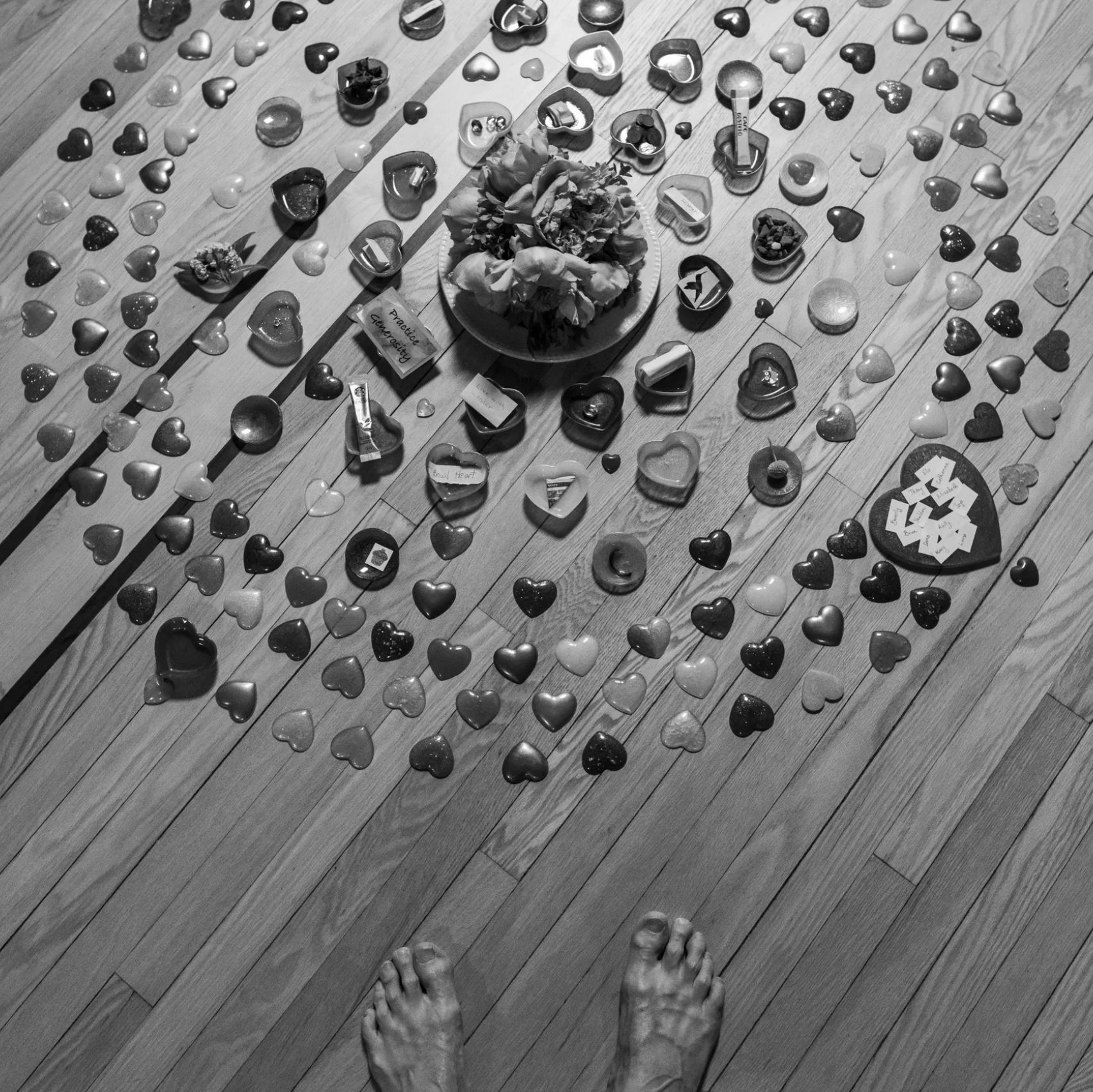 Community mandala installed at Garrison Institute in Garrison, NY 