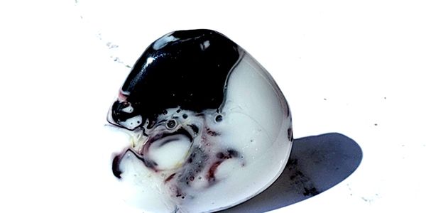 Milky Marble Fused Glass Statement Ring