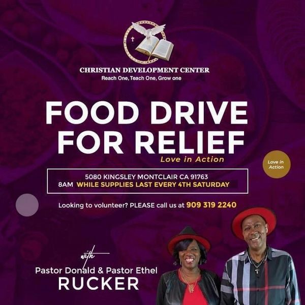 A flyer about the Food Drive for Relief 