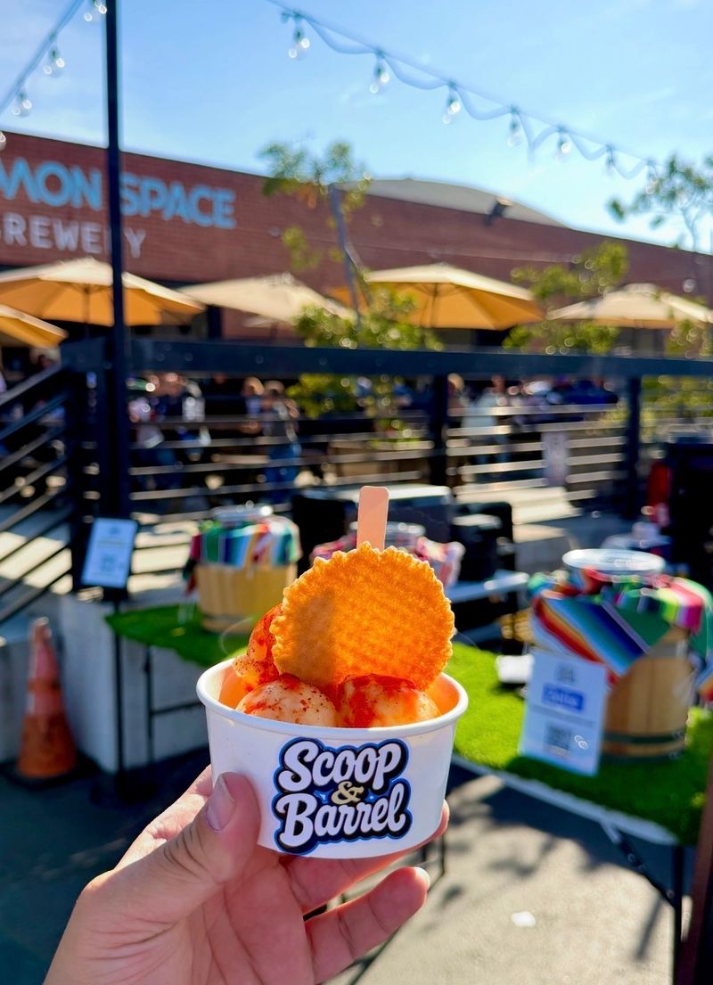 Scoop & Barrel artisan ice cream at a Torrance CA event at Common Space Brewery – ice cream pop-up with dairy-free and lactose-free options for catering and private events