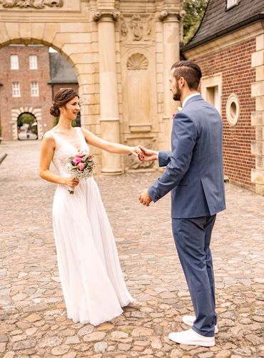 Schloss Ahaus Hochzeit Wedding Fotograf Trauung Standesamt Kirche Kloster Brautpaar Fotos 