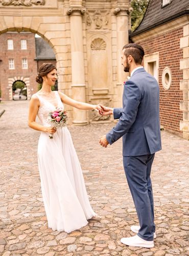 Schloss Ahaus Hochzeit Wedding Fotograf Trauung Standesamt Kirche Kloster Brautpaar Fotos 