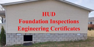 Lenders often require that manufactured homes have a foundation inspection or an Engineering Cert. B
