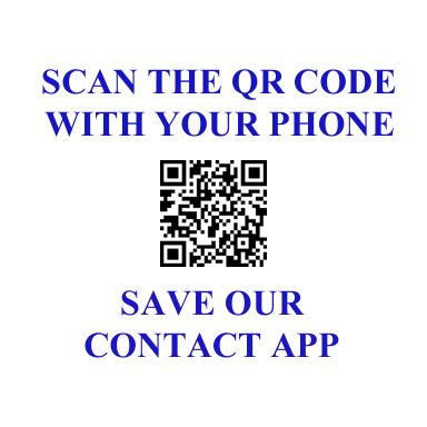 Image of QR Code for the BeSure1st Home Inspections' contact app.
