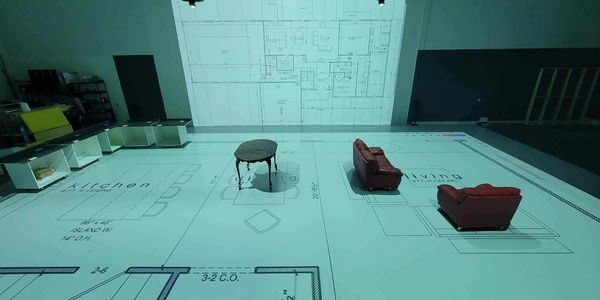 floor plan with furniture