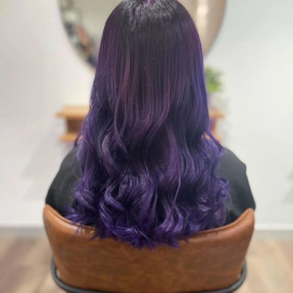 Balayage with Purple
