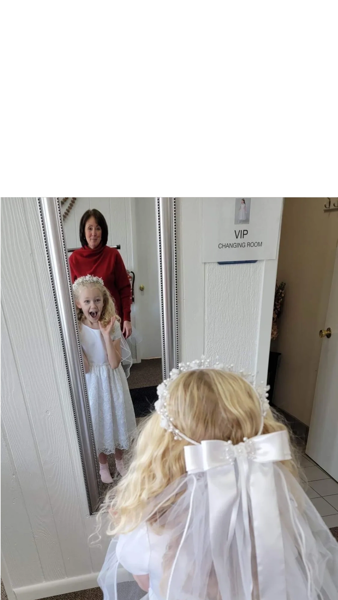 Personalized First Communion Dress & Veil Fitting