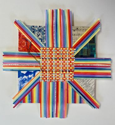 “Weaving Words” Collage/Mixed Media L.Witzke 2023
