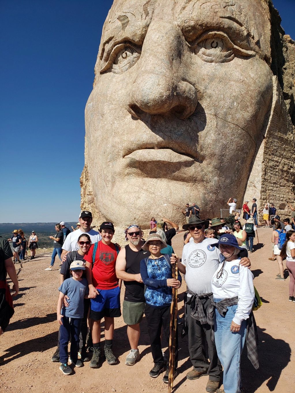 AVA of SD hosts an event at Crazy Horse.  It's the only time tourist are allowed to touch his face!