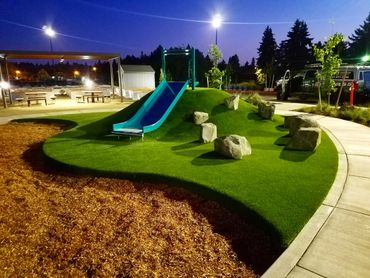 Artificial Grass is a great option for a safe and clean playground.