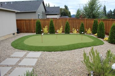 We can create a custom putting green for you in any size or area. 