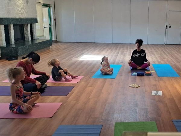 children doing yoga