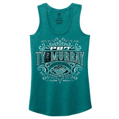 Teal tank top with PBA Ty Murray graphic design.